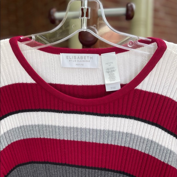 Elisabeth by Liz Claiborne Cotton Long Sleeve Pull Over Sweater - 1X Petite - Picture 2 of 11